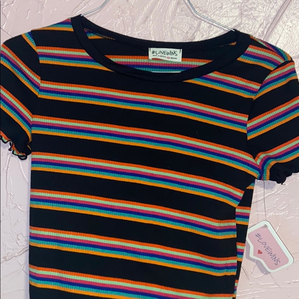 Rainbow crop top